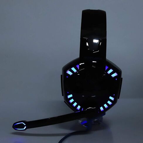 Sanpyl G9000 Gaming Headset, Wired Headphones with Noise Canceling Microphone, Comfortable Adjustable Headband, for PC Computer Game (Black and Blue (ZXG50031)) in Saudi Arabia