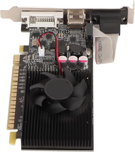KIMISS GT730 2GB GDDR3 64bit Gaming Graphics Card with DVI I VGA HD Multimedia Interface & Cooling Fan - HighPerformance GPU for PC Gaming (A) in Saudi Arabia