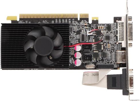 KIMISS GT730 2GB GDDR3 64bit Gaming Graphics Card with DVI I VGA HD Multimedia Interface & Cooling Fan - HighPerformance GPU for PC Gaming (A) in Saudi Arabia