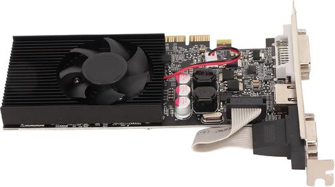 KIMISS GT730 2GB GDDR3 64bit Gaming Graphics Card with DVI I VGA HD Multimedia Interface & Cooling Fan - HighPerformance GPU for PC Gaming (A) in Saudi Arabia