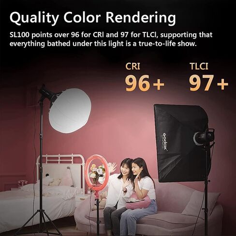 Godox SL100D LED ضوء الفيديو مع 16 "x16" Square Sofbox in Kuwait