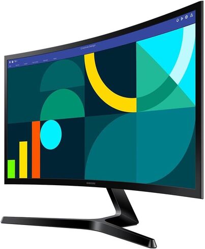 Samsung 24" Essential S3 (S36GD) Series FHD 100Hz VA 1800R Curved Monitor Bundle w/Tech Smart USA Elite Suite 18, 4K HDMI Cable & Deco Gear CPS Exclusive 26 Month Protection Pack (BEACH-CPS-26M150) in Saudi Arabia