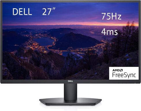 Dell SE27222HX 27 "Monitor ، LED FHD (1920 x 1080) عرض ، معدل تحديث 75 هرتز ، 4 مللي ثانية ، 16: 9 مع Comfortview ، شاشة مضادة للوهج مع صلابة 3H ، AMD Freesync Premium ، Black in Saudi Arabia