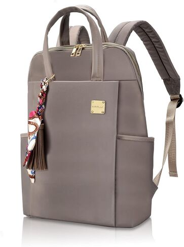 Laptop Backpack for Women Slim Travel - Laptop Bag Computer Case Fit up to 15.6-inch Notebook Lightweight Medium Size Purse for Work Bookbag Water-resistant Business Fashion Stylish Nylon Black in Saudi Arabia