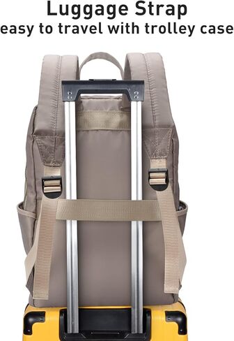 Laptop Backpack for Women Slim Travel - Laptop Bag Computer Case Fit up to 15.6-inch Notebook Lightweight Medium Size Purse for Work Bookbag Water-resistant Business Fashion Stylish Nylon Black in Saudi Arabia