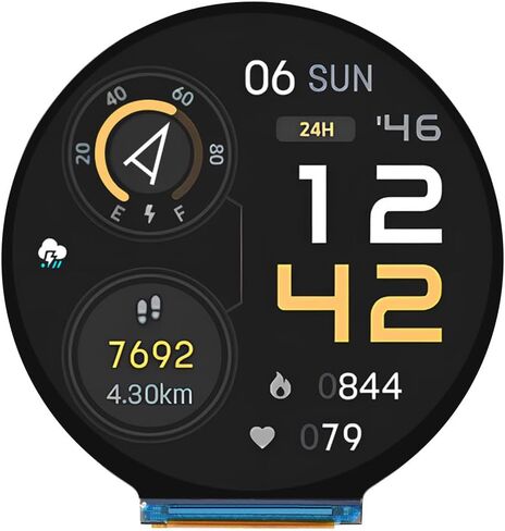 Waveshare ESP32-S3 2.8 بوصة ، لوحة تطوير عرض الجولة ، 480 × 480 دقة 2.8 ″ I2C LCD RGB تدعم واجهات GPIO و UART و I2C ، ودعم WiFi & Bluetooth in Saudi Arabia