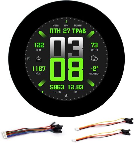 Waveshare ESP32-S3 2.8 بوصة ، لوحة تطوير عرض الجولة ، 480 × 480 دقة 2.8 ″ I2C LCD RGB تدعم واجهات GPIO و UART و I2C ، ودعم WiFi & Bluetooth in Saudi Arabia