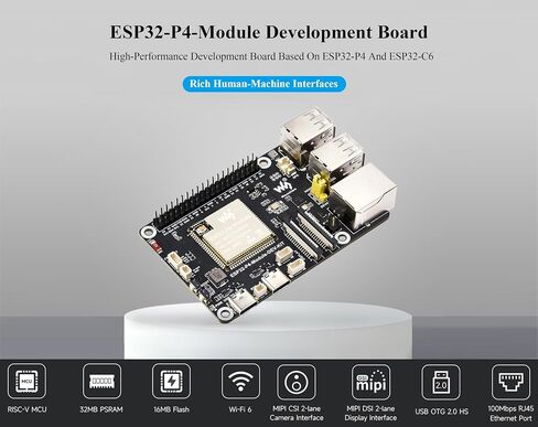 لوحة التطوير عالية الأداء ESP32-P4-P4 ، استنادًا إلى ESP32-P4 و ESP32-C6 ، تدعم Wi-Fi 6 و Bluetooth 5/Ble ، واجهات الإنسان الغنية ، مع السماعات in Saudi Arabia