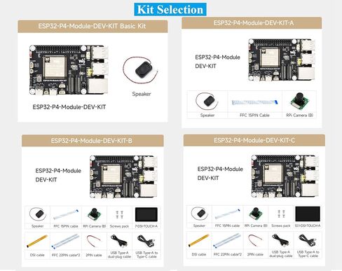 لوحة التطوير عالية الأداء ESP32-P4-P4 ، استنادًا إلى ESP32-P4 و ESP32-C6 ، تدعم Wi-Fi 6 و Bluetooth 5/Ble ، واجهات الإنسان الغنية ، مع السماعات in Saudi Arabia