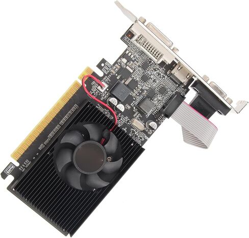 بطاقة رسومات ZOPSC GT210 1G DDR3 مع مروحة التبريد ، بطاقة رسومات Office DDR3 64BT مع منفذ HDMI DVI VGA ، PCIE 2.0 ، دعم DirectX10.1 ، بطاقة رسومات الفيديو Office. in Saudi Arabia