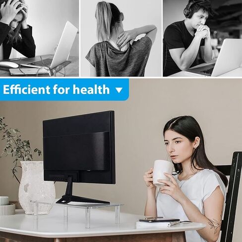 Acrylic Laptop Stand Multipurpose Desktop Office Shelf Laptop Riser for TV Computer 3.3in in Saudi Arabia