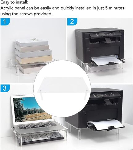 Acrylic Laptop Stand Multipurpose Desktop Office Shelf Laptop Riser for TV Computer 3.3in in Saudi Arabia