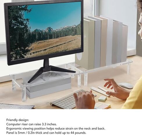 Acrylic Laptop Stand Multipurpose Desktop Office Shelf Laptop Riser for TV Computer 3.3in in Saudi Arabia