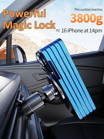 بالنسبة إلى Magsafe Car Mount 【20 مغناطيسًا قويًا】- حامل الهاتف المغناطيسي لفتحار هواء السيارة ، 360 درجة يدوية حامل الهاتف الخليوي ، ملحقات السيارة FIT iPhone 16 15 14 13 Pro Plus Max in Kuwait