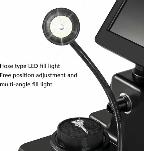 المجهر الرقمي LCD ، عارض حزام الماس الرقمي مع ضوء تعبئة LED ، نطاق التركيز 10 ~ 40 مم وتكبير 50-1000X ، للمجوهرات ، الطوابع ، النباتات in Kuwait
