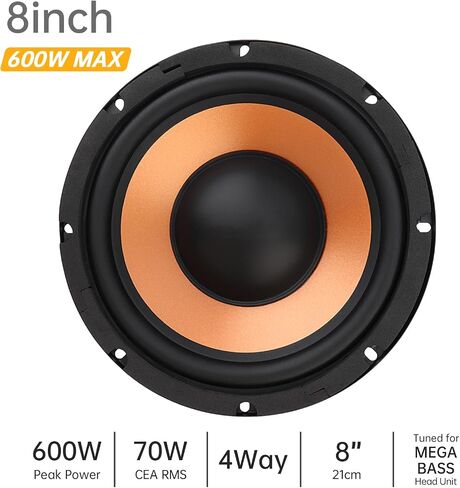 6.5 Inch Bass Loudspeaker Woofer Speaker for Car Audio/Home Theaters, Wide Frequency Response Car Audio Stereo Speaker in Kuwait