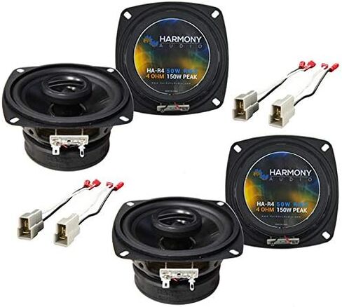 Ammarony Audio متوافق مع 1986-1993 Mazda B2000/B2200/B2600 (2) HA-R4 4 "حزمة ترقية بديل للسماعات المعطلة مع HA-729300 Factory Respare Concect in Saudi Arabia