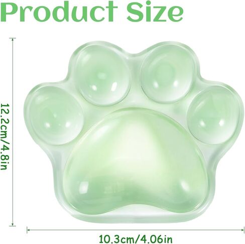 لطيف Cat Paw Clear Gel Wrist Rest for Mouse ، لوحة معصم خضراء فاتحة لمكتب الراحة الكوع ، لوحة الماوس Kawaii لعامل المكتب in Saudi Arabia