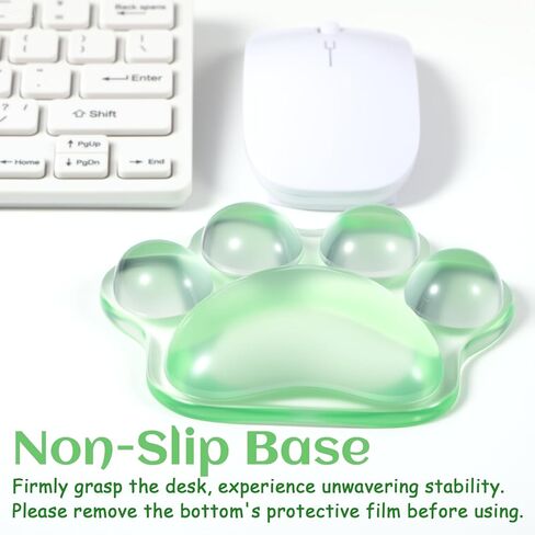 لطيف Cat Paw Clear Gel Wrist Rest for Mouse ، لوحة معصم خضراء فاتحة لمكتب الراحة الكوع ، لوحة الماوس Kawaii لعامل المكتب in Saudi Arabia