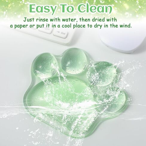 لطيف Cat Paw Clear Gel Wrist Rest for Mouse ، لوحة معصم خضراء فاتحة لمكتب الراحة الكوع ، لوحة الماوس Kawaii لعامل المكتب in Saudi Arabia