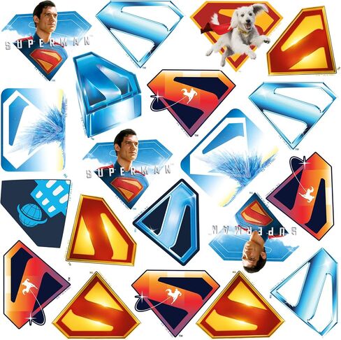 Superman 2025 محور 50ct فينيل ملصقات ديلوكس كبيرة الحزمة متنوعة - كمبيوتر محمول ، زجاجة ماء ، سكرابوكينغ ، قرص ، لوح التزلج ، داخلي/في الهواء الطلق in Saudi Arabia