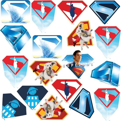 Superman 2025 محور 50ct فينيل ملصقات ديلوكس كبيرة الحزمة متنوعة - كمبيوتر محمول ، زجاجة ماء ، سكرابوكينغ ، قرص ، لوح التزلج ، داخلي/في الهواء الطلق in Saudi Arabia