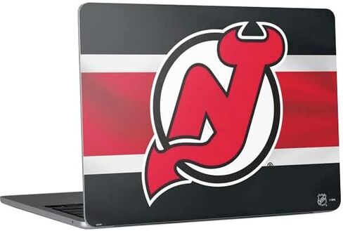 Skinit Decal Laptop Skin Compatible with MacBook Air 13in M4 (2025) - Officially Licensed NHL New Jersey Devils Solid Background Design in Saudi Arabia