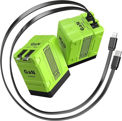 2 in 1 Retractable Gan Wall Charger with Dual Cables, Fast Charging 45W Retractable Phone Charger Wall Plug with 2 Charging Cable, USB C Chargers Block for iPhone 16 15 14 13, LG,Pixel in Kuwait