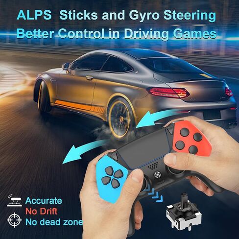 Zawwont لوحدة التحكم PS5 لاسلكية مع المجاذيف الخلفية ، والاهتزاز المزدوج ، ومضادة للتحكم ، والتحكم في الحركة ، والأحمر والأزرق المتوافقة مع PlayStation 5 وحدة تحكم in Saudi Arabia