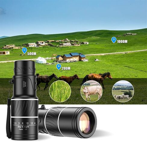 Portable Binoculars High Power, 16X52 High Definition Compact Monoculars Bak4 Prism Optics for Bird Watching for Men in Saudi Arabia