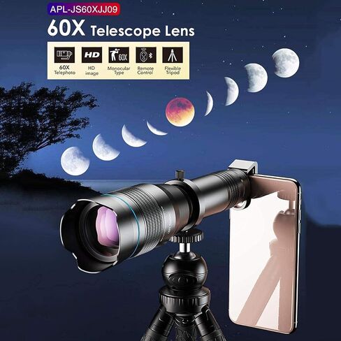 Telescope 60x Zoom Tripod وحقيبة التخزين لمشاهدة الطيور // التخييم طاقة عالية للغاية مع مقطع الهاتف in Saudi Arabia