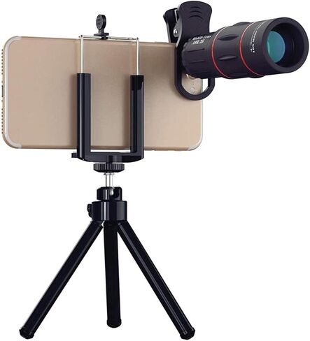 Portable Binoculars High Power Monocular 18X37 High High Definition Telescope with Phone Clip, BAK4 Super Telephoto Zoom Telescope Suit for Camping Hiking Concert Bird Watching in Saudi Arabia