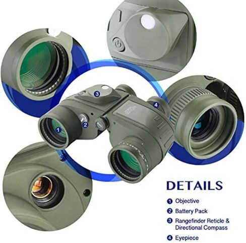 Monoculars Telescope High Power Telescope,10X50 High Power Binoculars with Rangefinder Compass, BAK4 Prism, Lens, Fogproof Waterproof Great for Boating Bird Watching Binoculars in Saudi Arabia