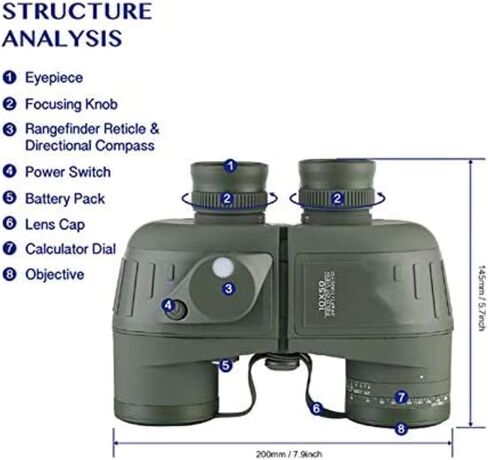 Monoculars Telescope High Power Telescope,10X50 High Power Binoculars with Rangefinder Compass, BAK4 Prism, Lens, Fogproof Waterproof Great for Boating Bird Watching Binoculars in Saudi Arabia