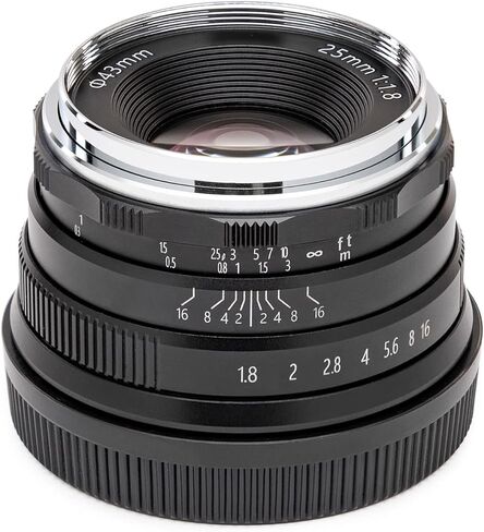 سلسلة Koah Artisans Series 25mm f/1.8 عدسة التركيز اليدوي الفتحة الكبيرة ل Fujifilm FX (أسود) in Saudi Arabia