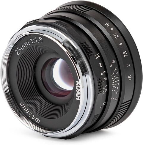 سلسلة Koah Artisans Series 25mm f/1.8 عدسة التركيز اليدوي الفتحة الكبيرة ل Fujifilm FX (أسود) in Saudi Arabia