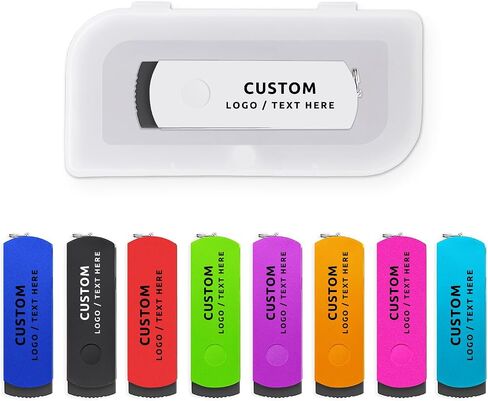 High-Speed Custom USB Drive 100 Pack, 360° Swivel Design Personalized USB Flash Drive with Logo, Perfect for Students & Businesses (2G,with Plastic Box) in Saudi Arabia