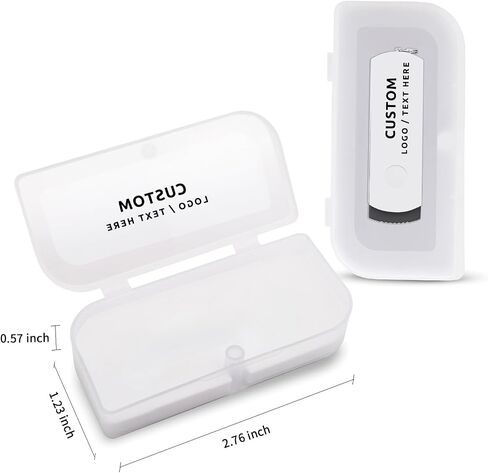 High-Speed Custom USB Drive 100 Pack, 360° Swivel Design Personalized USB Flash Drive with Logo, Perfect for Students & Businesses (2G,with Plastic Box) in Saudi Arabia