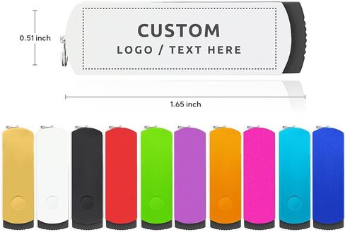 عالي السرعة مخصصة USB Drive 100 حزمة ، 360 درجة تصميم دوارة محرك أقراص فلاش USB مع شعار ، مثالي للطلاب والشركات (2G ، مع صندوق بلاستيكي) in Kuwait