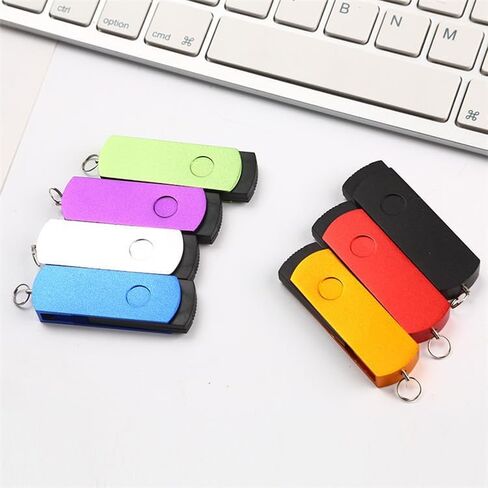 عالي السرعة مخصصة USB Drive 100 حزمة ، 360 درجة تصميم دوارة محرك أقراص فلاش USB مع شعار ، مثالي للطلاب والشركات (2G ، مع صندوق بلاستيكي) in Kuwait