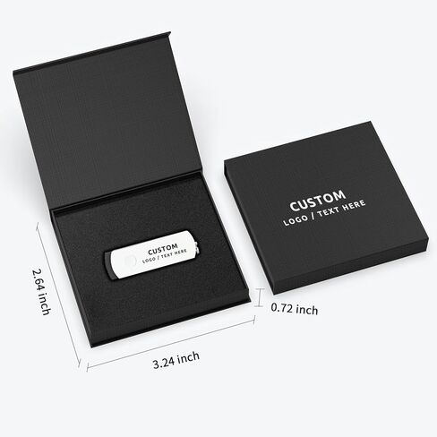 عالي السرعة مخصصة USB Drive 100 حزمة ، 360 درجة تصميم دوارة محرك أقراص فلاش USB مع شعار ، مثالي للطلاب والشركات (2G ، مع صندوق بلاستيكي) in Kuwait