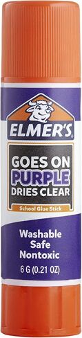 Elmer's Re-Stick Glue Sticks, 8 grams, Washable, 6 Count in Kuwait