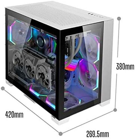 Lian Li Case O11d Mini - W Mid - Tower White 2 X 2.5 2 × 3.5 ATX - Micro - ATX - Mini - ITX Retail in Kuwait