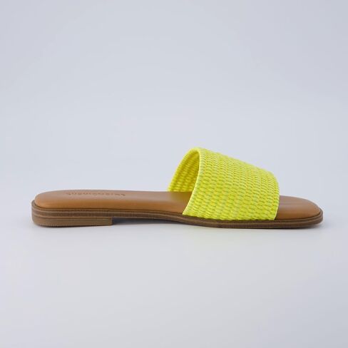 CUSHIONAIRE Women's Sesame raffia slide sandal +Memory Foam, Wide Widths Available in Saudi Arabia