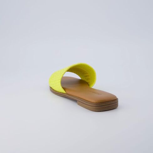 CUSHIONAIRE Women's Sesame raffia slide sandal +Memory Foam, Wide Widths Available in Saudi Arabia