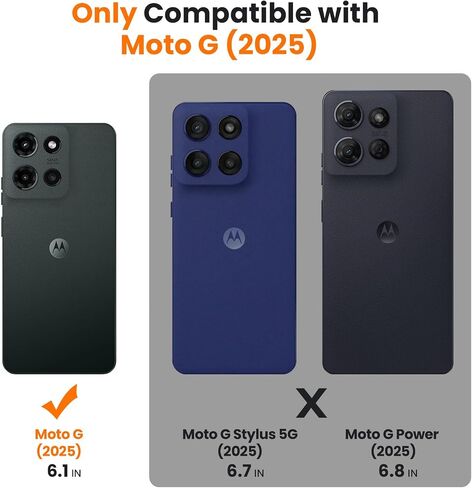 لحالة Moto G 2025 مع حامي شاشة عالية الدقة ، تغطية الكاميرا العسكرية ، حماية الدرجة العسكرية 360 درجة ، حامل الحلقة ، الجسم الثقيل الكامل للصدمات من أجل موتورولا موتو G 2025 ، الأسود ، الأسود in Kuwait