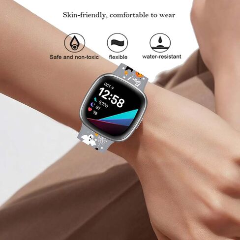 Holiday Watch Bands Compatible with Fitbit Versa 4 Bands for Woman,for Versa 3/Sense 2/Sense Bands Replacement Strap in Kuwait