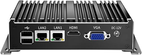 كمبيوتر صغير بدون مروحة ، كمبيوتر صناعي ، Mini Computer Quad Core N2930 ، 4K HD+VGA ، 2Gigabit Ethernet ، USB ، Mini Desktop PC 2 RS232 COM (التبديل إلى 2 RS485) ، WIFI/WIN10/LINUX ، 8GB RAM 128GB SSD in Saudi Arabia