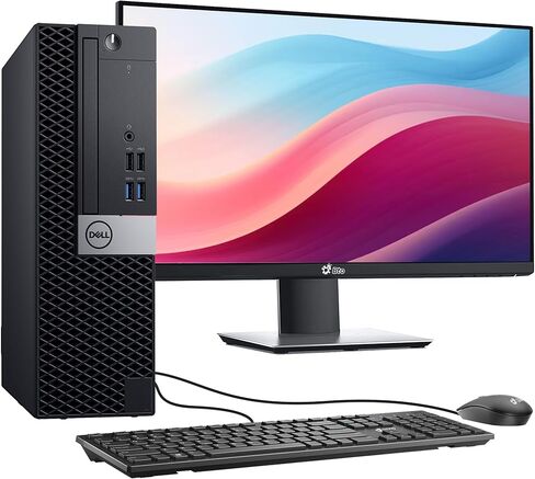 Dell Optiplex Small Form Form Smart سطح مكتب كمبيوتر ، معالج Intel Core I5-6500 ، ذاكرة الوصول العشوائي 16 جيجابايت DDR4 ، SSD 512GB ، شاشة LED 24 بوصة ، HDMI و DisplayPort ، Wi-Fi ، لوحة المفاتيح والماوس ، Windows 11 Pro (متجدد) in Kuwait