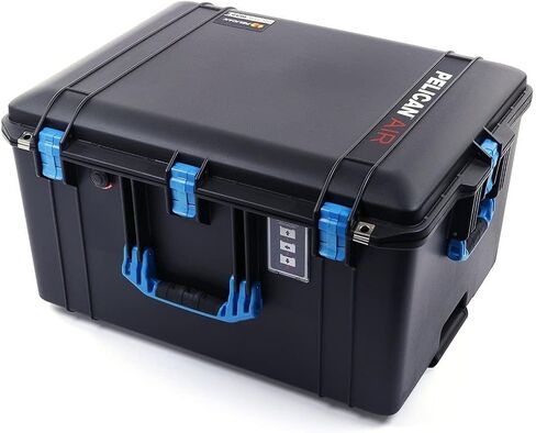 سوداء البجع 1637 Air Case مع مقابض ومساكن زرقاء. يأتي فارغ. مع عجلات. in Kuwait